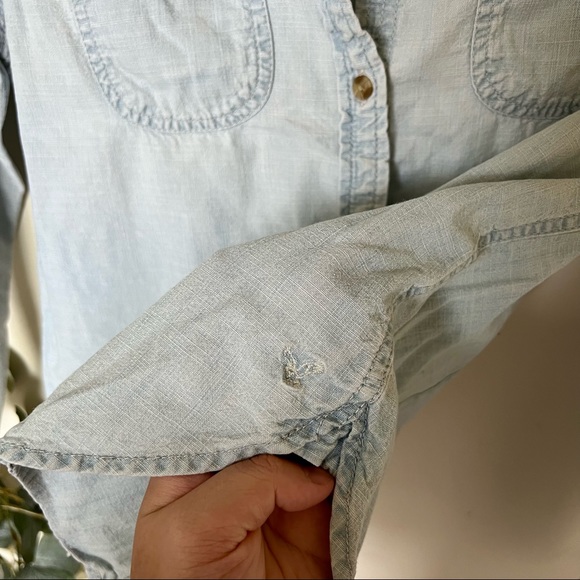 💚 American Eagle Outfitters Button Down Collared Top - Picture 8 of 10